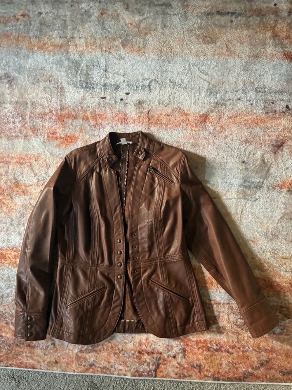 Vintage Coldwater Creek Brown Leather Jacket
